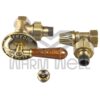 Ретро-комплект кутових кранів Warm Well для бокового підключення радіатора (бронза)