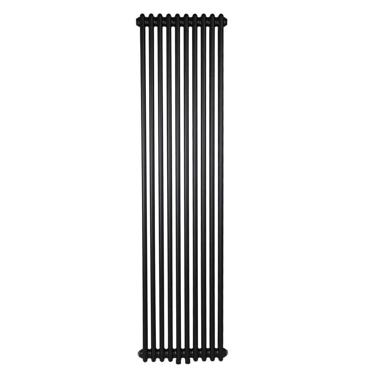 Трубчастий радіатор Column 2 1800×470 мм, чорний, нижнє підключення