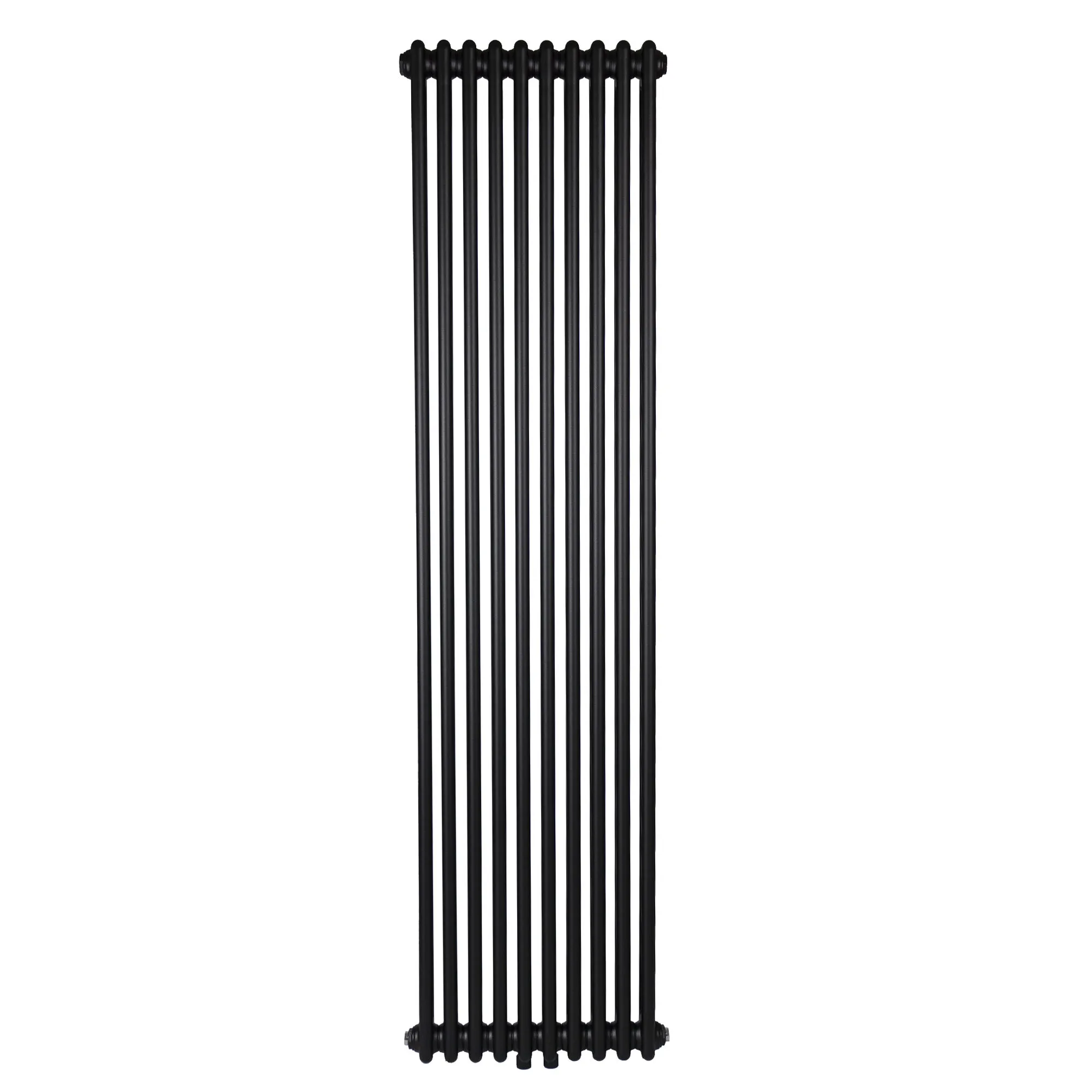 Трубчастий радіатор Column 2 1800×470 мм, чорний, нижнє підключення