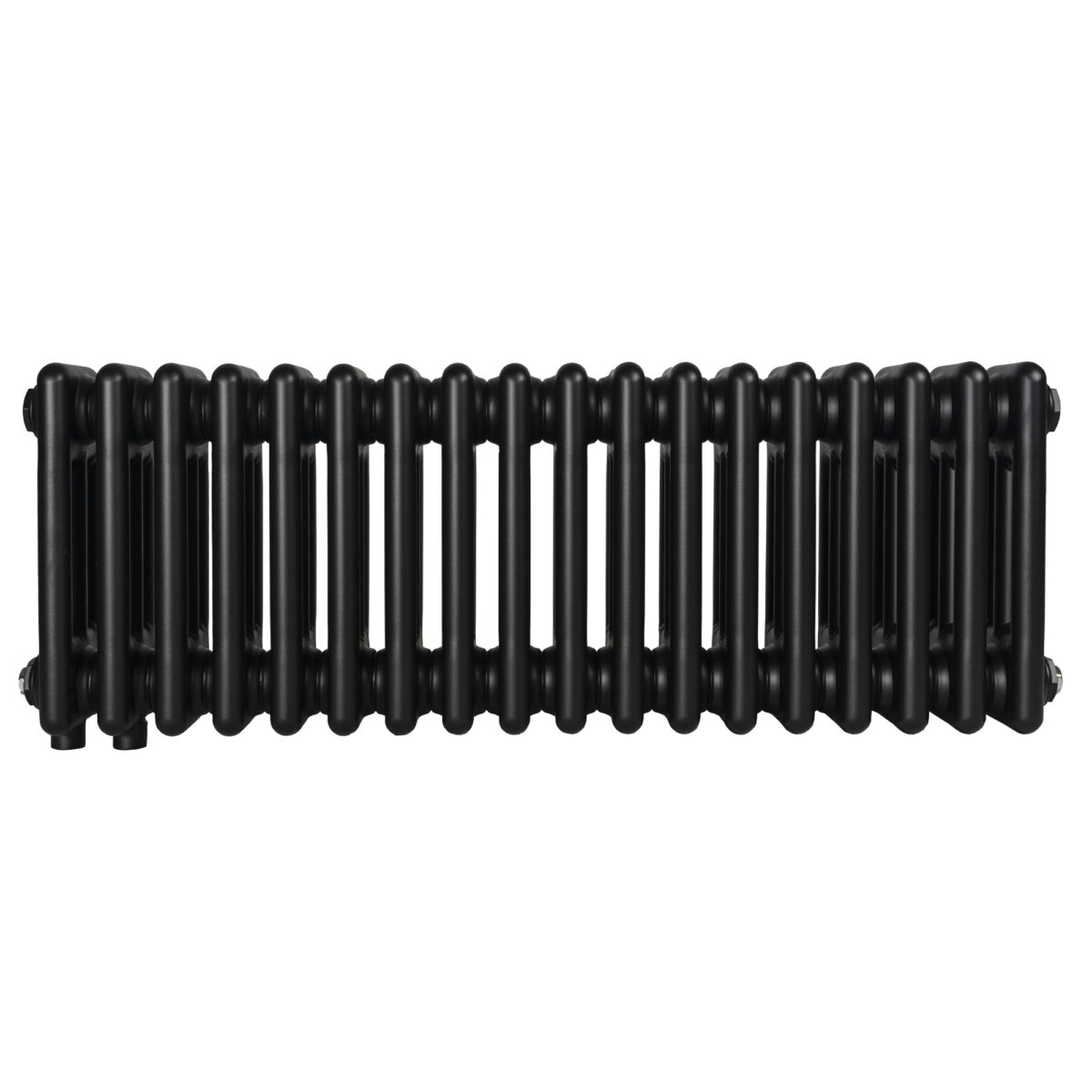 Трубчастий радіатор Column 3 300×830 мм, чорний, нижнє підключення