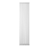BQ Quantum 1500x325 mm designer vertical radiator in white.
